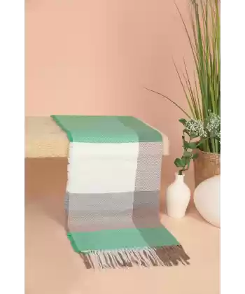 Yumuşak Dokulu Balıksırtı Desenli Kadın Kalın Omuz Şalı