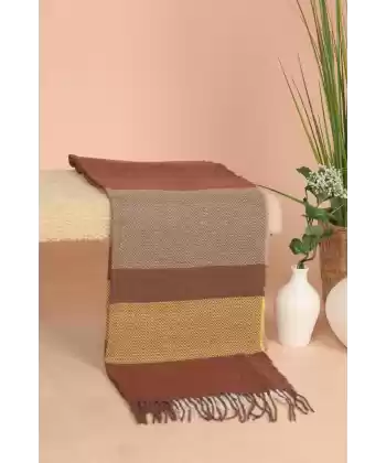 Yumuşak Dokulu Balıksırtı Desenli Kadın Kalın Omuz Şalı