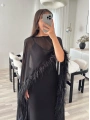 AVELİNE OTRİŞ DETAYLI ELBİSE