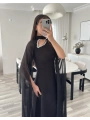 LORA PELERİNLİ TAŞ YAKA ELBİSE