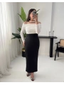 MAYA DRAPELİ ELBİSE