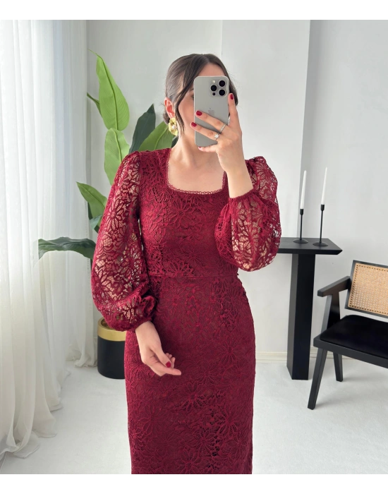 ELORA DANTEL BORDO ELBİSE