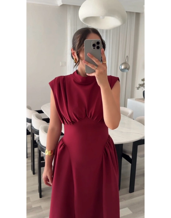 VERA BORDO ELBİSE