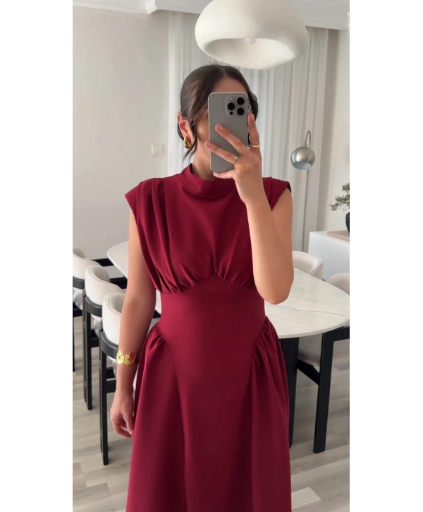 VERA BORDO ELBİSE