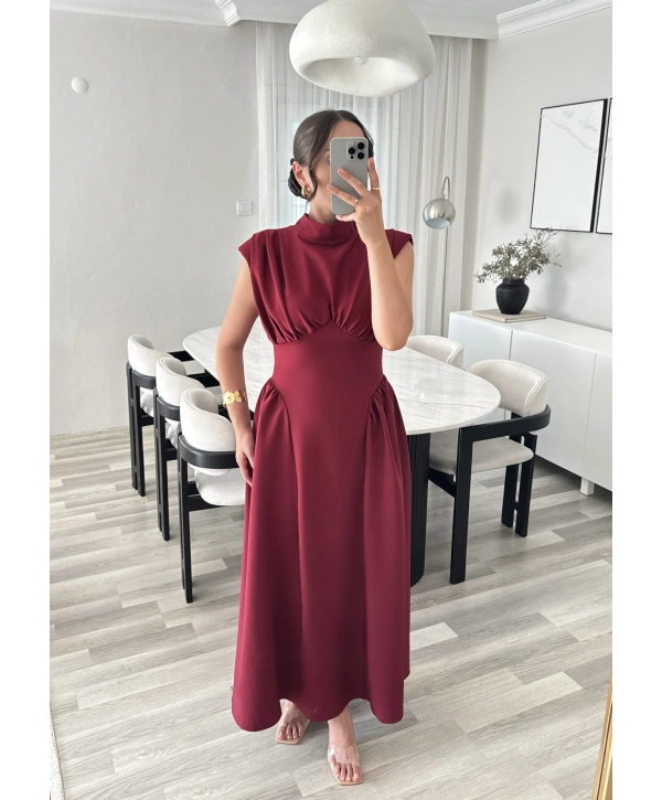 VERA BORDO ELBİSE