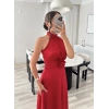 KATHİA ÇİÇEK DETAYLI KIRMIZI ELBİSE
