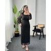 ROSALİE DANTEL SİYAH ELBİSE