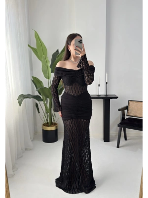 LOPEZ DANTEL BALIK SİYAH ELBİSE