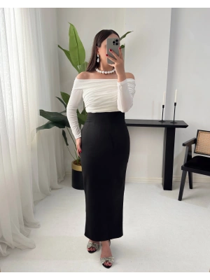 MAYA DRAPELİ ELBİSE