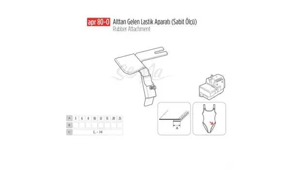 Alttan Gelen Lastik Reçme Bağlantılı Aparat Ayarlı 30Mm / APR 80-0