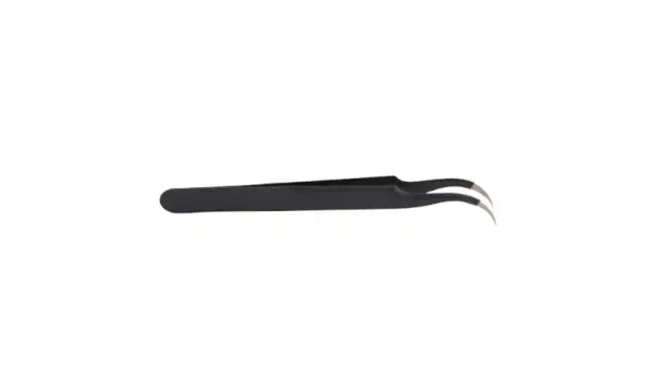 Antistatik Paslanmaz Çelik Eğri Uçlu 120Mm Cımbız / HS-ESD-15