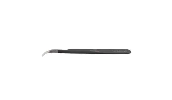 Antistatik Paslanmaz Çelik Eğri Uçlu 120Mm Cımbız / HS-ESD-15