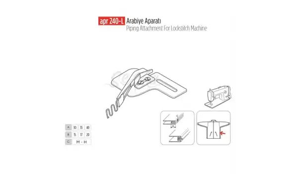 Arabiye Aparatı 20X10mm / APR 240-L