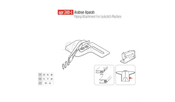 Arabiye Aparatı 35X17mm / APR 240-L