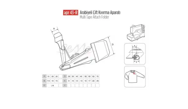 Arabiye Çift Kıvırma Apara 25X6mm / APR 43-R