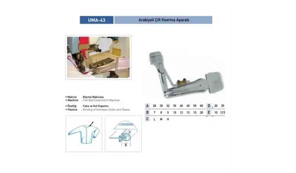 Arabiye Çift Kıvırma Apara 45X13mm / UMA-43