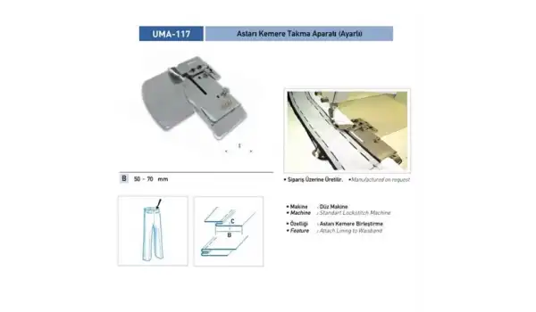 Astarı Kemere Takma Aparatı (Ayarlı) / UMA-117
