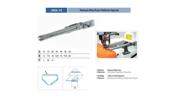Bant Reçme İkiye Katlama Apara 22X11mm / UMA-15