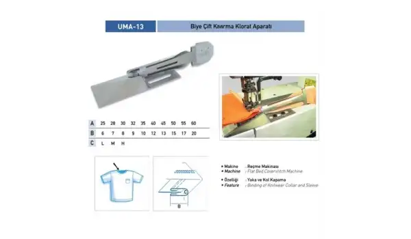 Biye Çift Kıvırma Klorat (Etek) Apara 25X7mm / APR 13-R