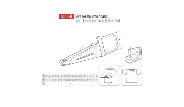 Biye Tek Kıvırma Apara 28X9mm / APR 6-R