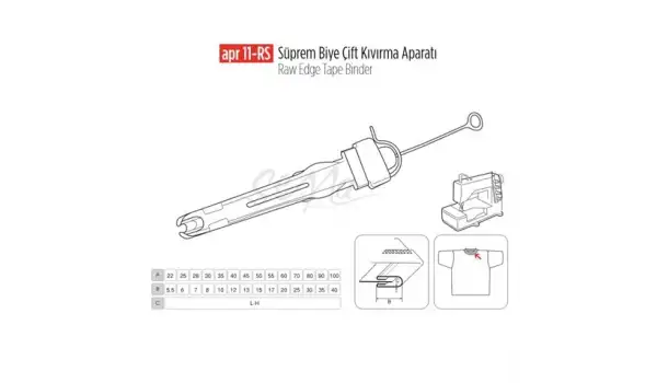 Biye Tek Kıvırma Apara 35X13mm / APR 6-R