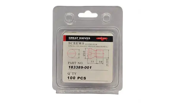Düz Makine Büyük Mekik Vidası / 183389-001 100ADET