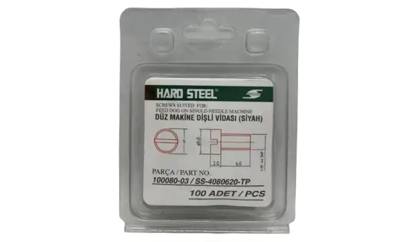 Düz Makine Dişli Vidası Siyah / 100080-003 100ADET