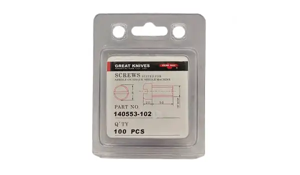 Düz Makine İğne Vidası Beyaz / 140553 (SS-7080510-TP) 100ADET