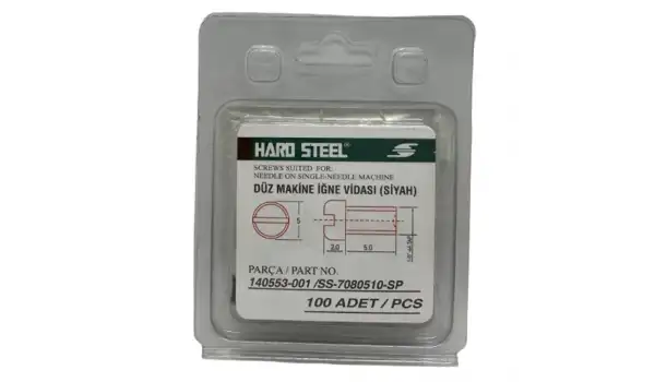 Düz Makine İğne Vidası Siyah / 140553 (SS-7080510-TP) 100ADET