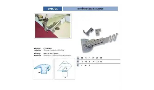 Düz Makine İkiye Katlama Apara 18X9 / UMA-04