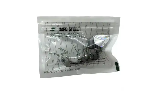 Düz Makine Sp-18 Model Tırnaklı Çima Beyaz Teker Ayak / HS-GL04 3/16