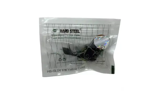 Düz Makine Sp-18 Model Tırnaklı Çima Sarı Teker Ayak / HS-GL04 1/16