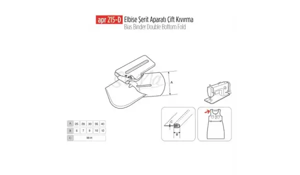 Elbise Şerit Apara 25Mm / APR 215-D