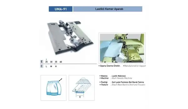 Eşofman Bel Lastik Apara Set 30Mm / UMA-91