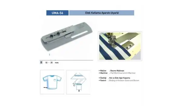 Etek Katlama Aparatı Ayarlı / UMA-56