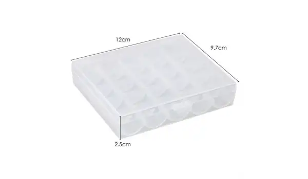 Ev Tipi Aile Dikiş Makinesi 25Li Şeffaf Masura Saklama Kutusu