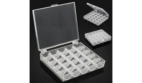 Ev Tipi Aile Dikiş Makinesi 25Li Şeffaf Masura Saklama Kutusu