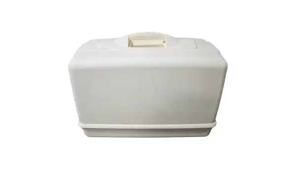 Ev Tipi Aile Dikiş Makinesi Plastik Taşıma Çantası (Krem)