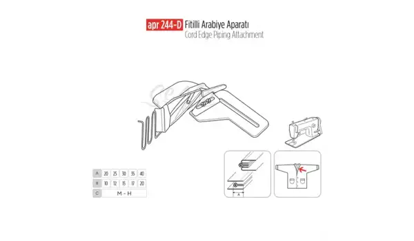 Fitilli Arabiye Apara 30X15mm / APR 244-D