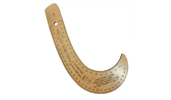 Fransız Kurvesi Ahşap Riga Cetvel Takım (7 Parça Kutulu)