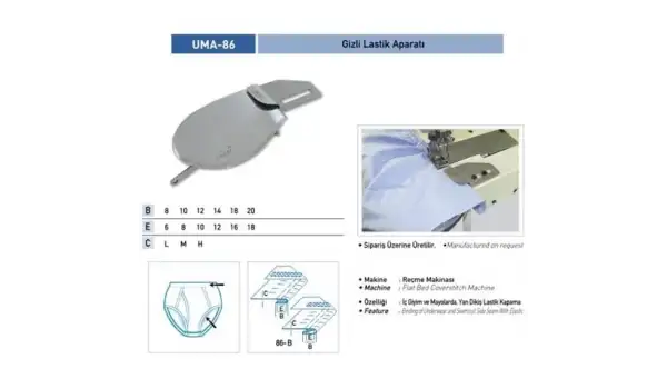 Gizli Lastik Temiz Katlama Aparatı 6X8 / UMA-86