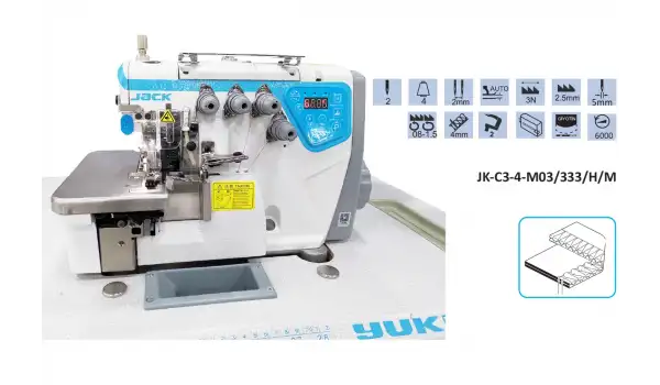 Jack C3-4-m03-333 Iplik Kesicili 4 Iplik Full Otomatik Overlok Makinası