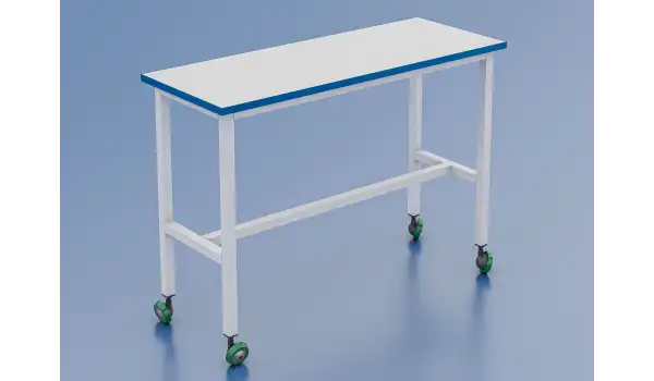 Kardesan Makina Yan Sehpası Tekerli Kalın Pvc 105Cm X 50Cm Yük 76Cm