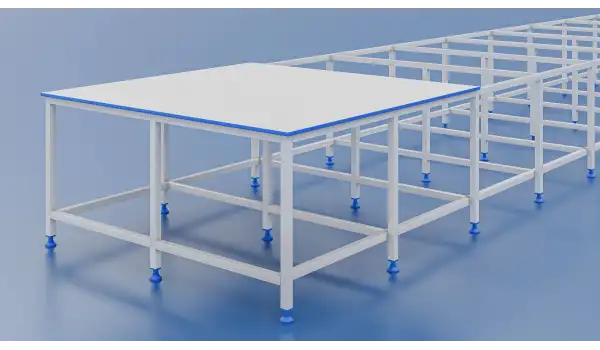 Kardesan Serim Masası 100Cm X 205 Cm Orta Ayaklı Altsız Üstü Suntalam