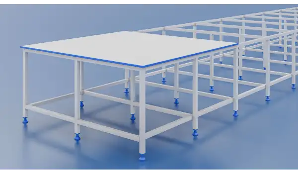 Kardesan Serim Masası 100Cm X 205 Cm Orta Ayaklı Altsız Üstü Suntalam