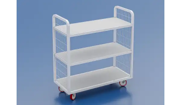 Kardesan Tekerli Raf 2 Yanı Hasır Tel Kaplı 65Cm X 145Cm Yük 160Cm