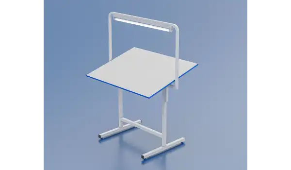 Kardesan Üstten Işıklı Kalite Kontrol Masası Eğimli 120Cm X 90Cm Yük : 85Cm