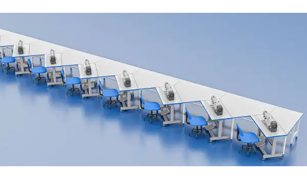 Kardesan Z Bant Tezgahı Mdflam 40X40 Profil Uz:153Cm Önü 48 Cm Eni 125Cm