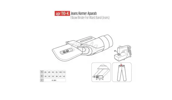 Keten Kemer Aparatı 110X42mm / APR 110-KT