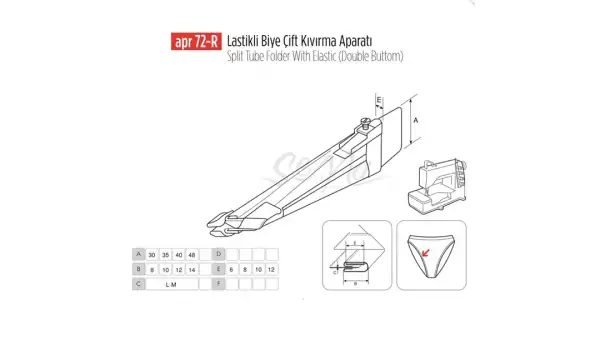 Lastikli Biye Çift Kıvırma Aparat 28-7Mm/APR 72R